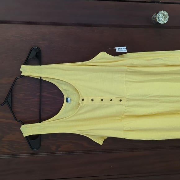 New with Tags Old Navy Maternity Yellow Tiered Maxi Dress Size XXL - Picture 2 of 7